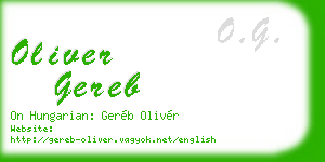 oliver gereb business card